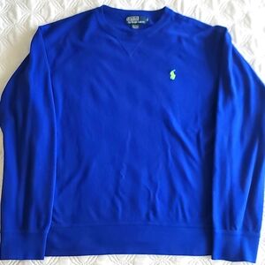 POLO by Ralph Lauren Blue Sweatshirt/Long Sleeved Crewneck Shirt sz L Excellent